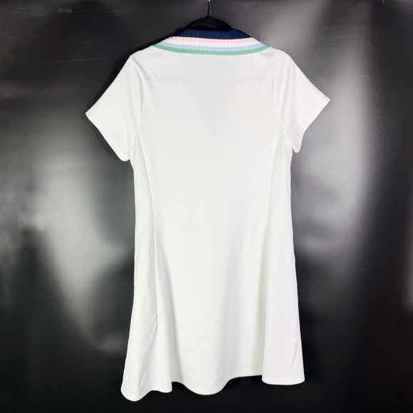 RLX Ralph Lauren Heavyweight Pique Dress White Polo Mini Short Sleeve Sz L - Picture 9 of 10